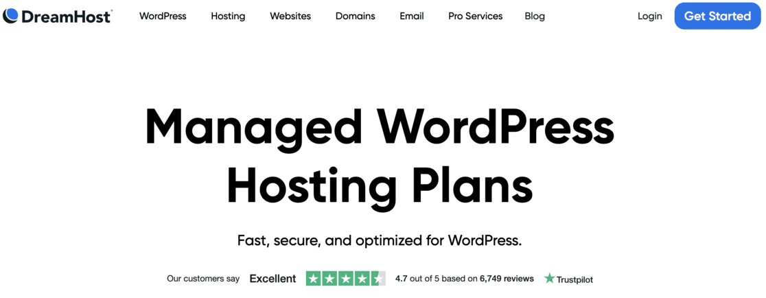 dreampress managed hosting wordpress 1