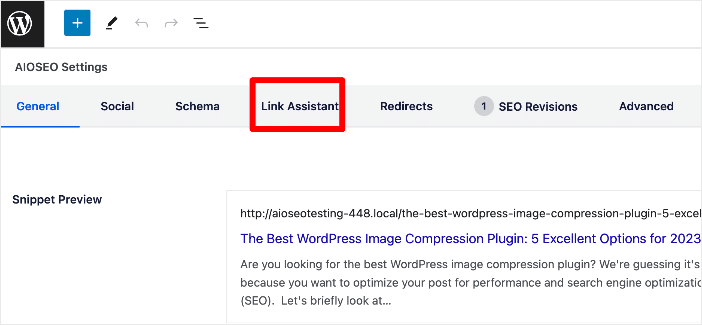 Build links to your cornerstone content in WordPress using AIOSEO's Internal Link Assistant