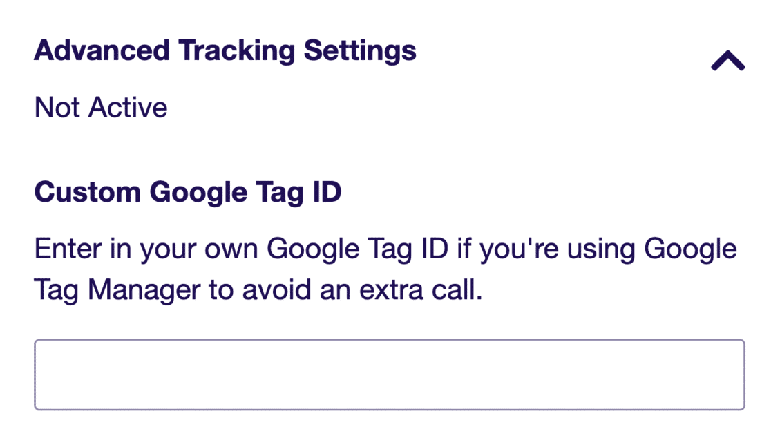 Advanced settings EM - custom google tag ID